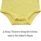 Gleaming Grain Baby Yellow Onsies 100% Cotton Short Sleeve Baby Bodysuits Solid Color Infant Bodysuits For Newborn Baby 3-Pack (