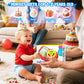 Toys for 1 Year Old Boy Gifts - 2-in-1 Toddler Push Car & Musical Racing Adventure Steering Wheel Driving Game, Interactive Lear