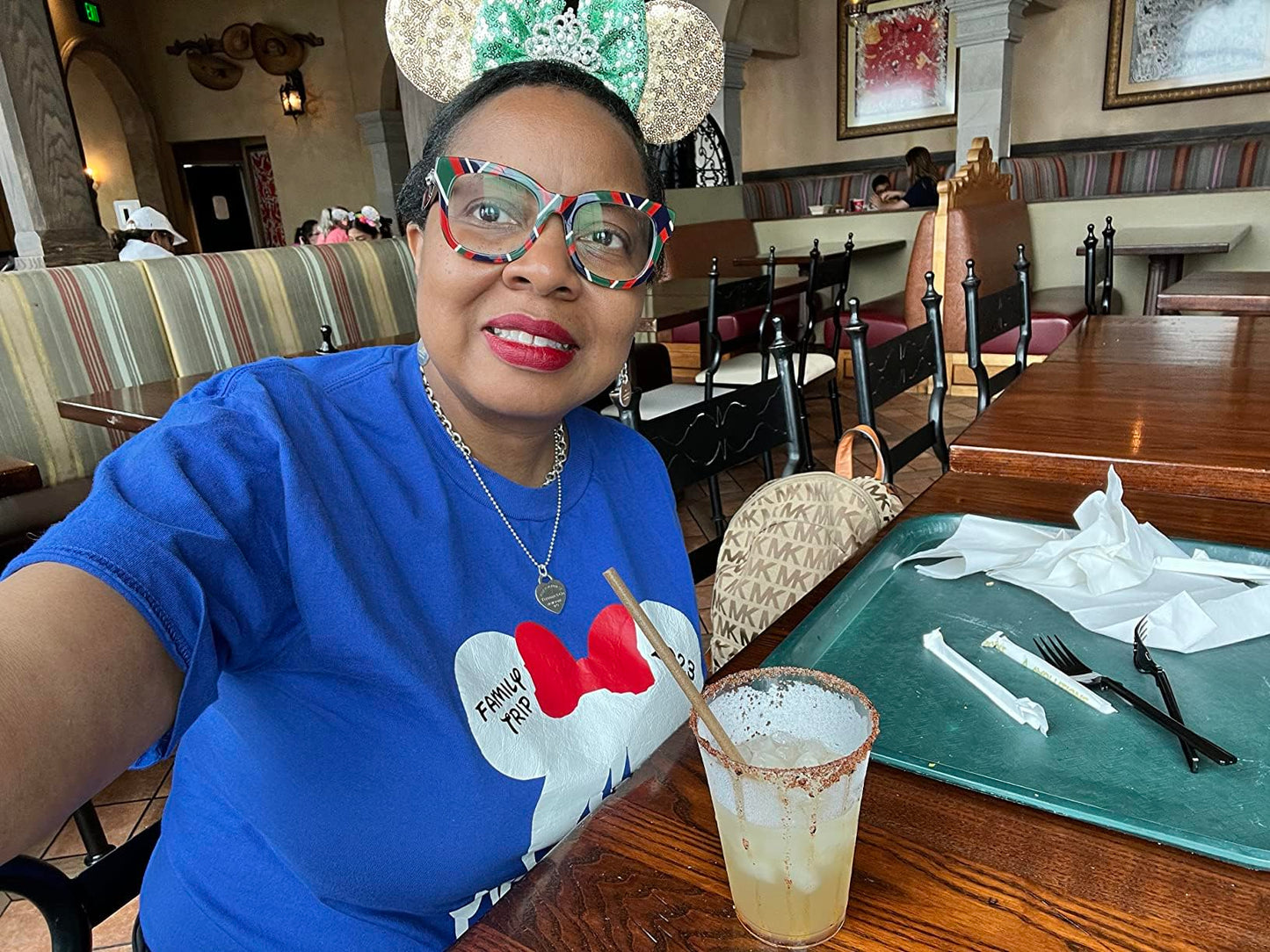 Clgift Minnie Ears, Rose Gold, Iridescent, Silver Gold Blue, Rainbow Sparkle, Classic Red Sequin (Tiana)