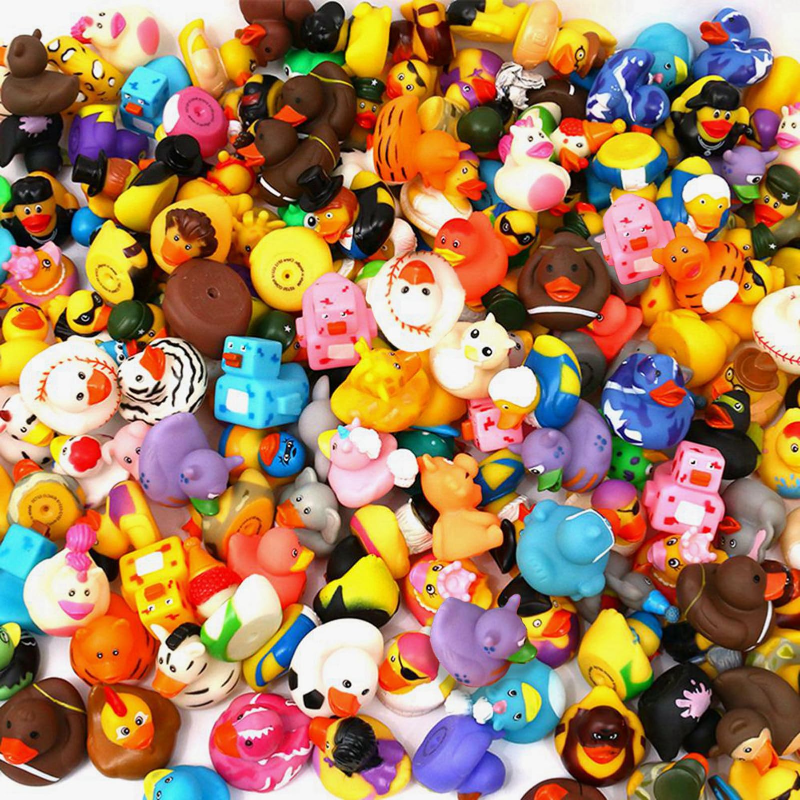 WQTHE 120 Pack Rubber Duck for Jeeps Ducking - 2.3 Inch Bulk Floater Duck for Kids - Baby Bath Toy Assortment - Party Favors, Bi