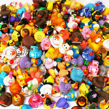 WQTHE 120 Pack Rubber Duck for Jeeps Ducking - 2.3 Inch Bulk Floater Duck for Kids - Baby Bath Toy Assortment - Party Favors, Bi