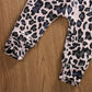 Newborn Baby Girls Clothes Daddy Saying Top Printed T-Shirt Leopard Pants+Headband Sweatshirt Outfit Set (A-Daddy Says, 18-24 Mo