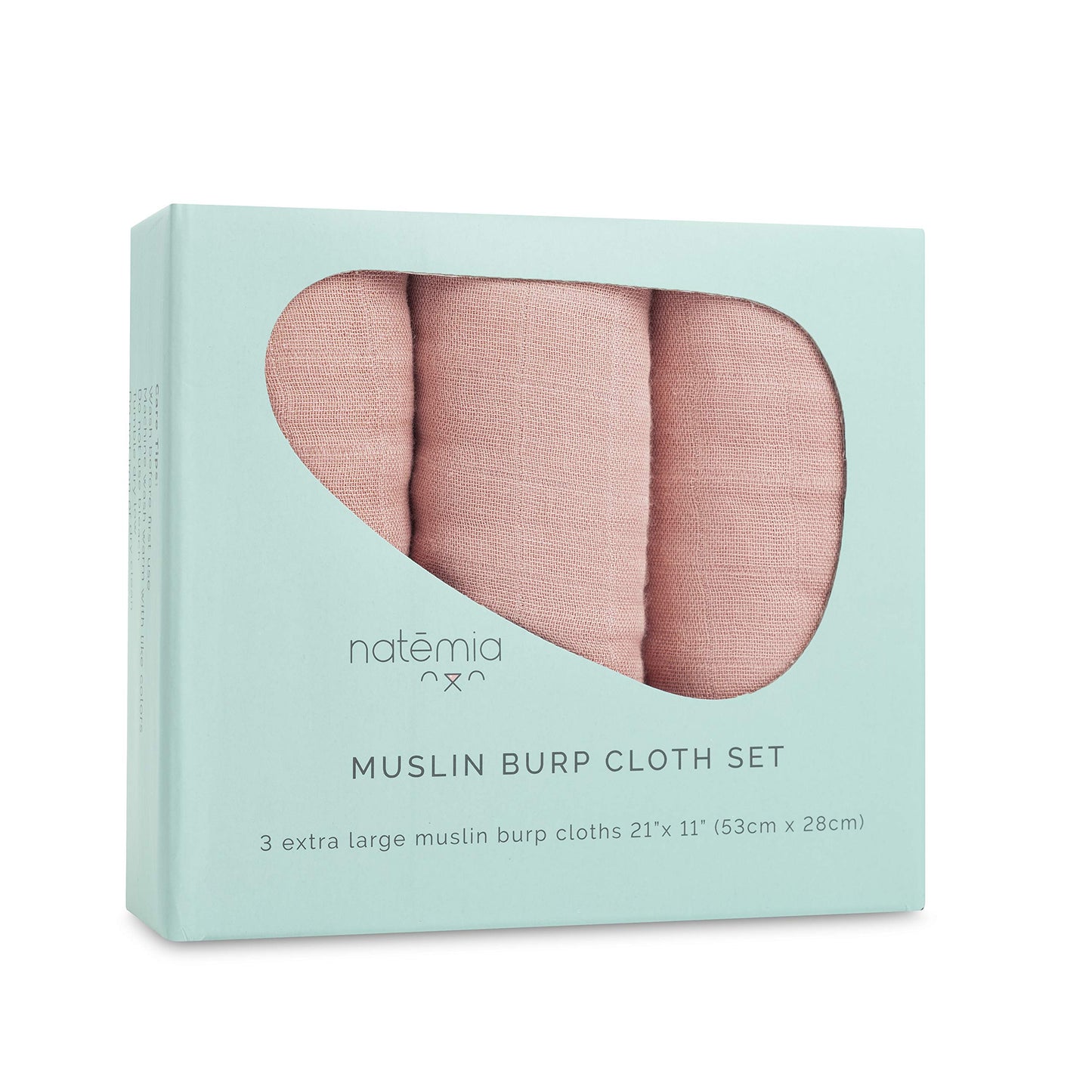 Natemia Muslin Burp Cloths for Baby Boys and Girls - Super Absorbent Baby Burp Cloths, Viscose Derived from Bamboo Cotton Baby W