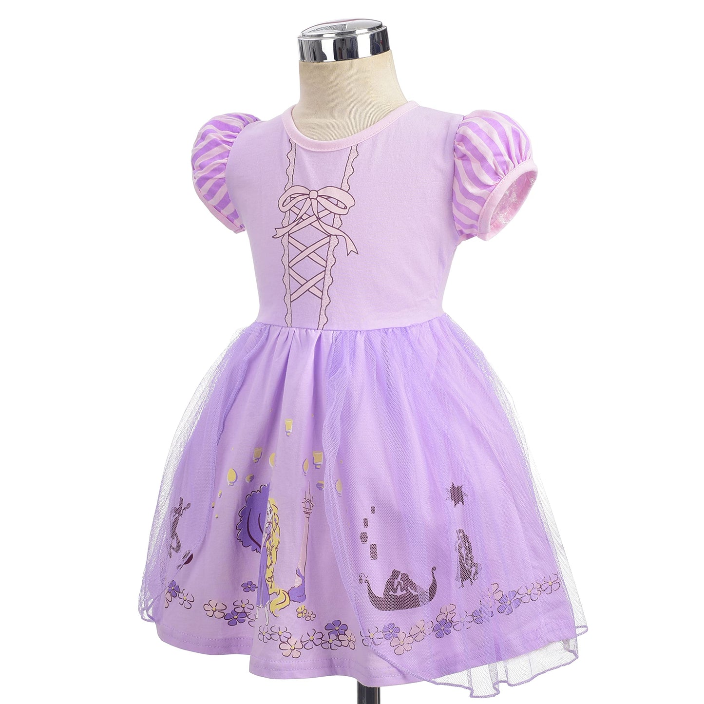 Dressy Daisy Princess Dress Up Clothes Halloween Fancy Party Tulle Skirt Summer Outfit With Braid Hair Hoop For Baby Girls Size