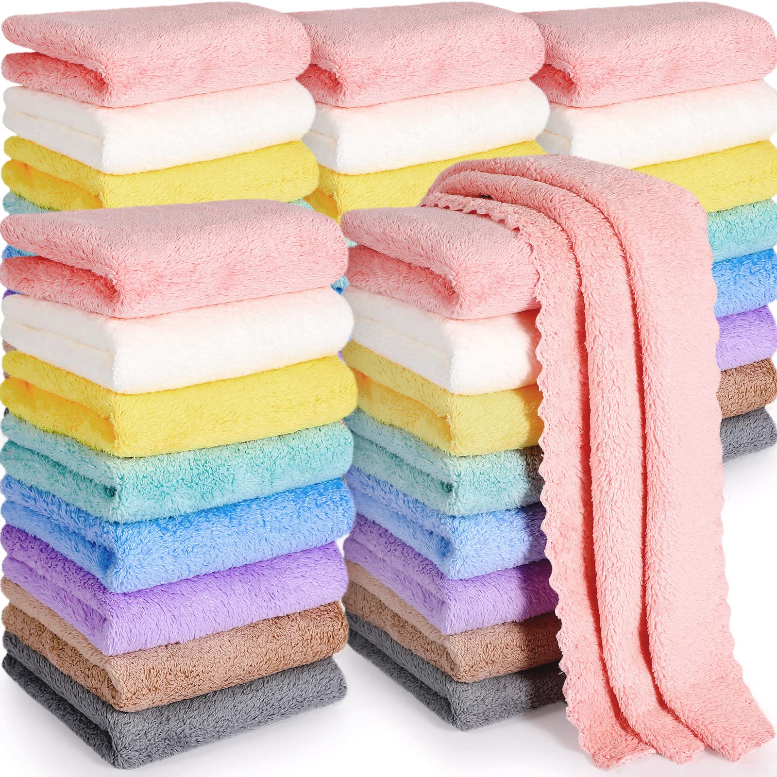 Mixweer 40 Pack Baby Burp Cloths Bulk 20X10 Inch Absorbent Muslin Burp Cloths Microfiber Baby Washcloths For Burp Rags Burping C