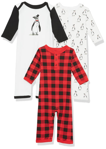 Hudson Baby Unisex Baby Cotton Coveralls, Penguin, 3-6 Months