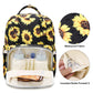 Kouxunt Sunflower Diaper Bag Backpack For Baby Girls Boys, Waterproof Maternity Nappy Backpacks With Stroller Straps Luggage Str