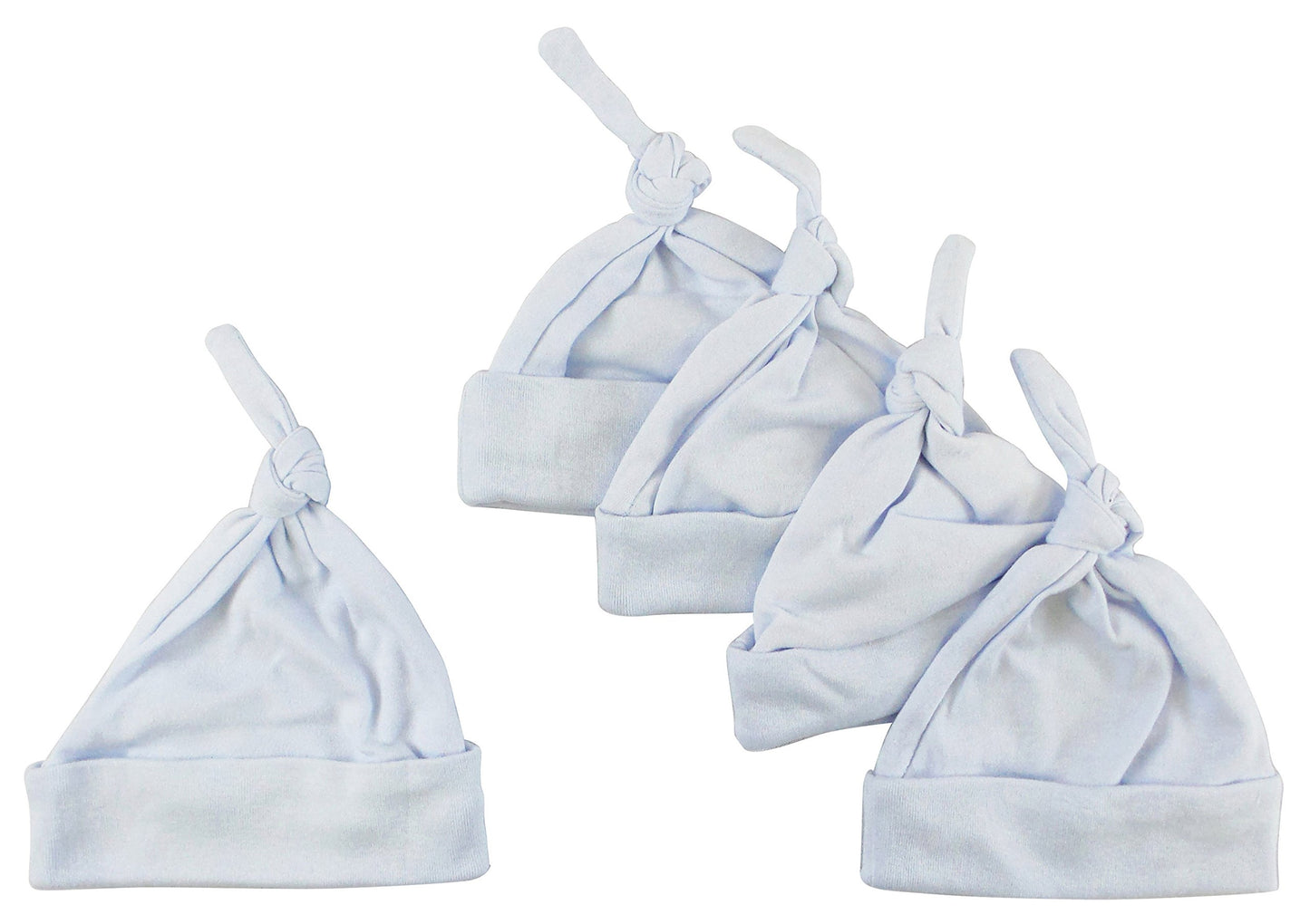 Blue Knotted Baby Cap (Pack Of 5)