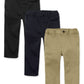 The Children'S Place Baby Boys' And Toddler Stretch Skinny Chino Pants, Flax/New Navy/Black 3-Pack, 12-18 Months