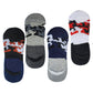 Queery Men Cotton No Show Invisible Loafer Socks Pack Of 4 D13