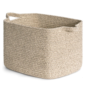 INDRESSME Dog Toy Basket, Woven Basket for Blankets, Baby Gift Baskets for Nursery Large Shelf Bin for Towels, Books, Rectangle 