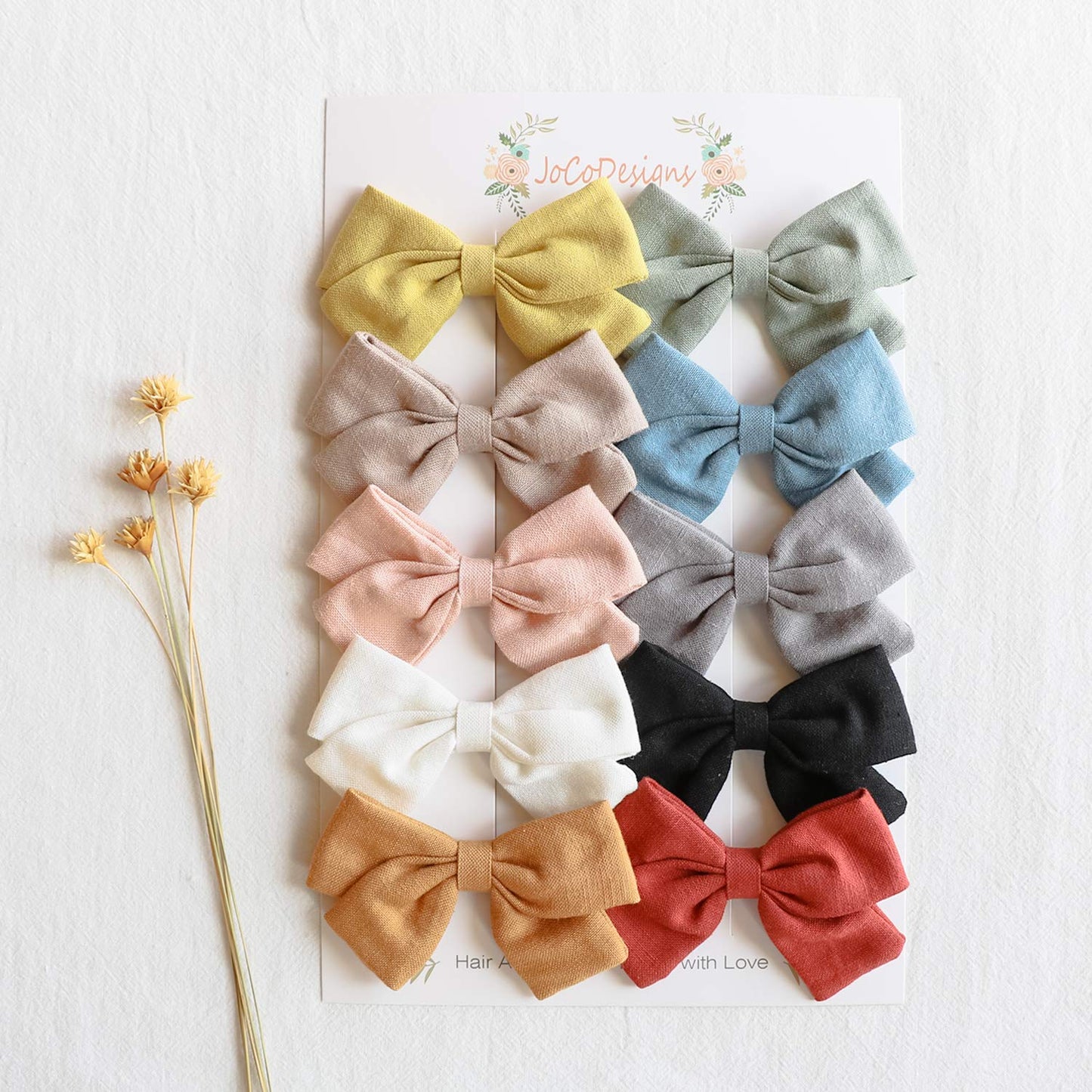 Baby Girl Hair Clips Bows Barrettes 10 Pack Fully Lined Alligator Clip 3.4 Inch Hair Accessories For Little Girls Toddler Kids C