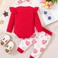 12-Month Valentine'S Outfiys My 1St Valentine'S Day Outfit Toddler Girl Clothes Baby Romper 12 Months Red Headband