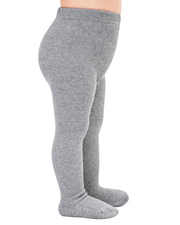 Stelle Toddler Girls Tights Baby Seamless Knit Thick Cotton Leggings Pantyhose(Infants/Kids/Childern)(Grey,Xxs)