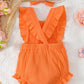 Fullfamous Infant Baby Girl Clothes Outfits Romper Spring Summer Onesie Bodysuit Clothing Ropa De Bebe Nia Orange 12-18 Months