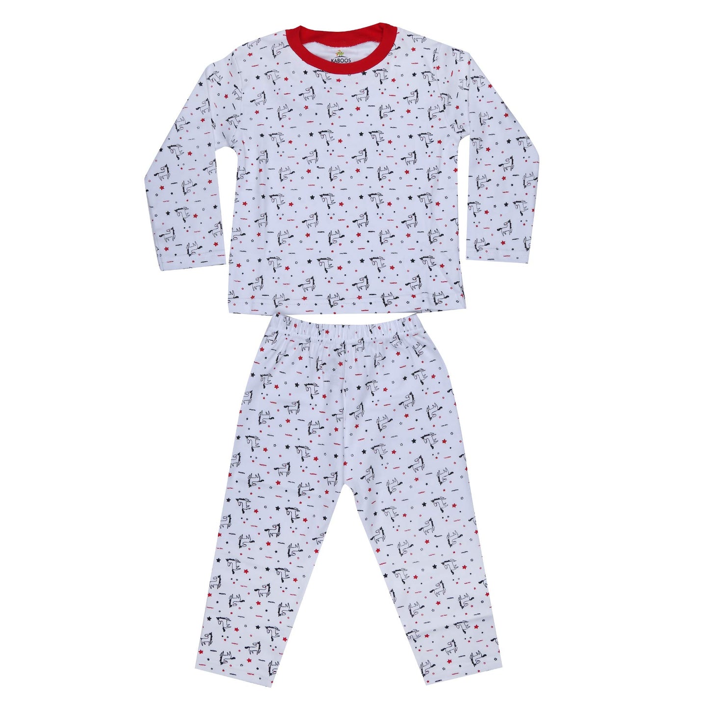 100% Cotton Horse Printed Night Suit (56 Years)
