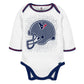 Gerber Nfl Houston Texans 3 Pack Bodysuit Footed Pant And Cap Registry Gift Set, Blue/White Houston Texans, 0-3M