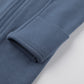 O2 Baby Baby Boys Girls Organic Cotton Zip Front Sleeper Pajamas, Footed Sleep  'N Play(0-3 Months, Blue Ashes)