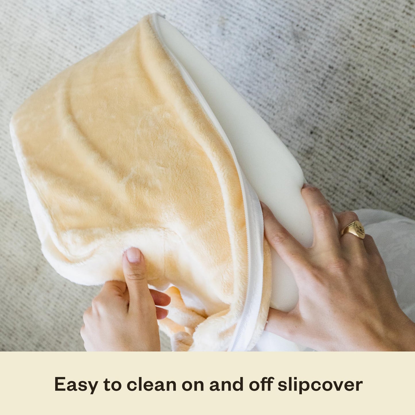 My Brest Friend Super Deluxe Nursing Pillow Slipcover Sleeve | Great For Breastfeeding Moms | Pillow Not Included, Gold