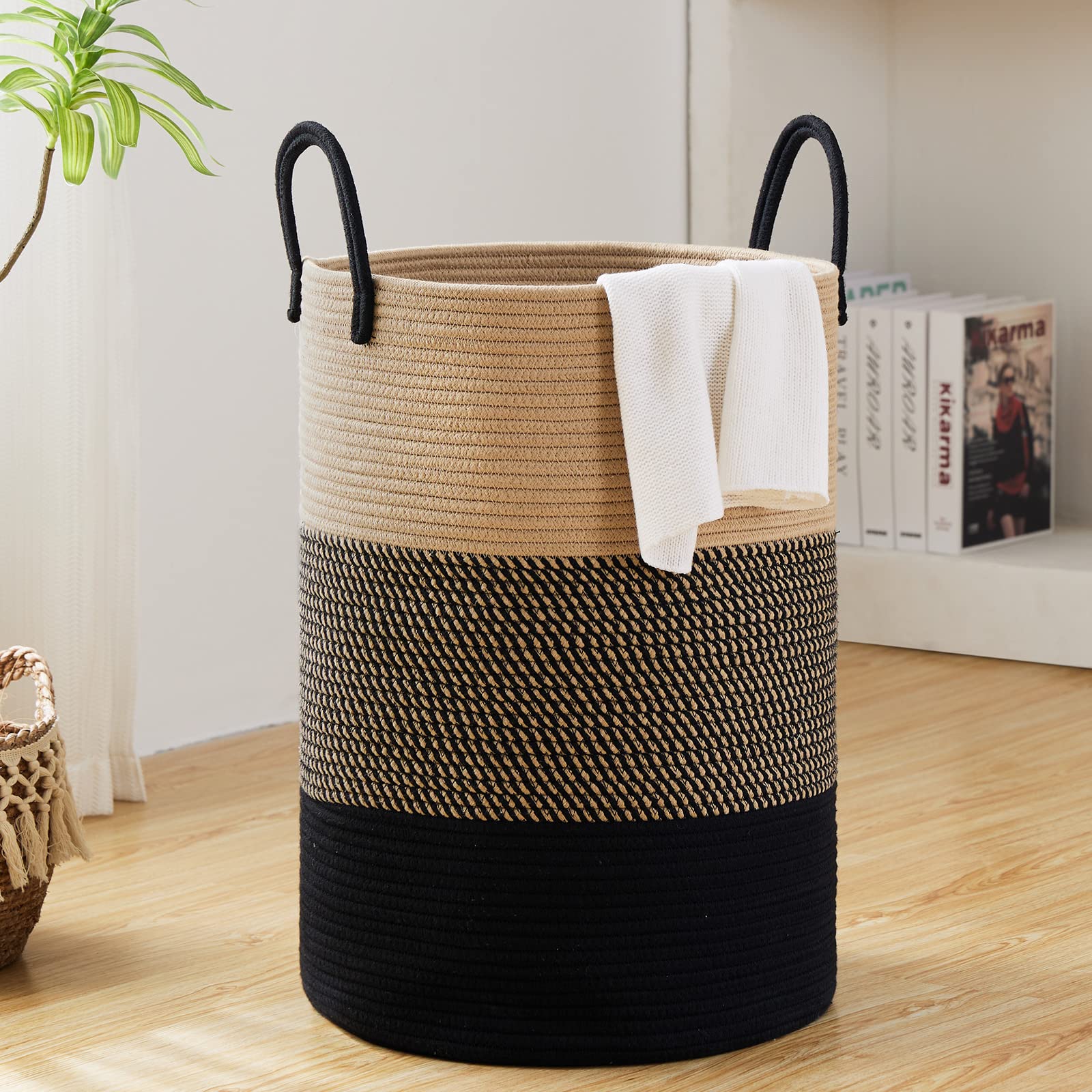 Fionas magic 100L Extra Large Laundry Hamper Basket, 26.4Gal Tall Woven Laundry Basket Storage, Baby Nursery Hamper for Blanket