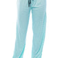 6332-Aqa-1X Just Love Women Pajama Pants - Pjs - Sleepwear,Aqua With Black Dots,1X Plus