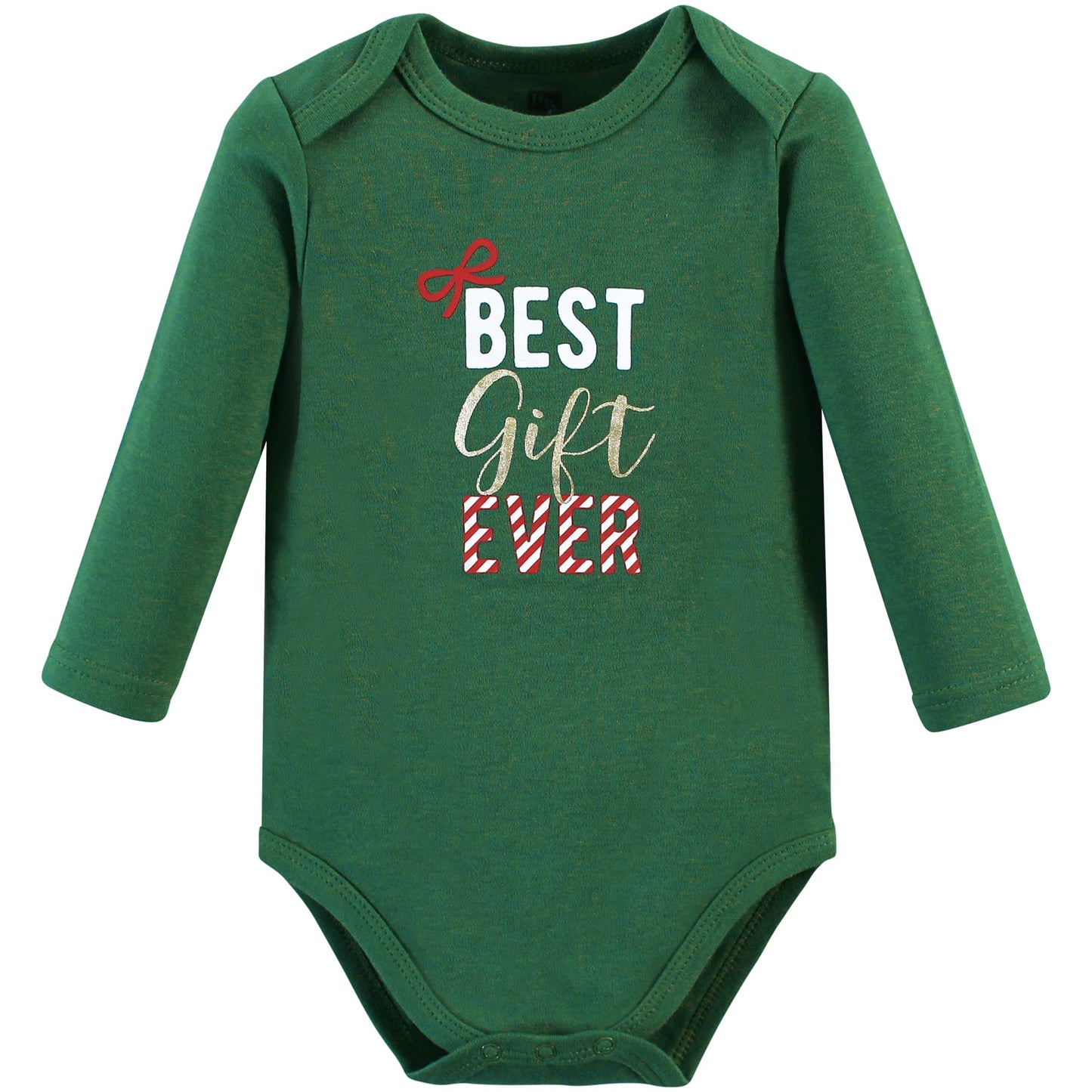 Hudson Baby Unisex Baby Cotton Long-Sleeve Bodysuits, Christmas Gift 3-Pack, 9-12 Months