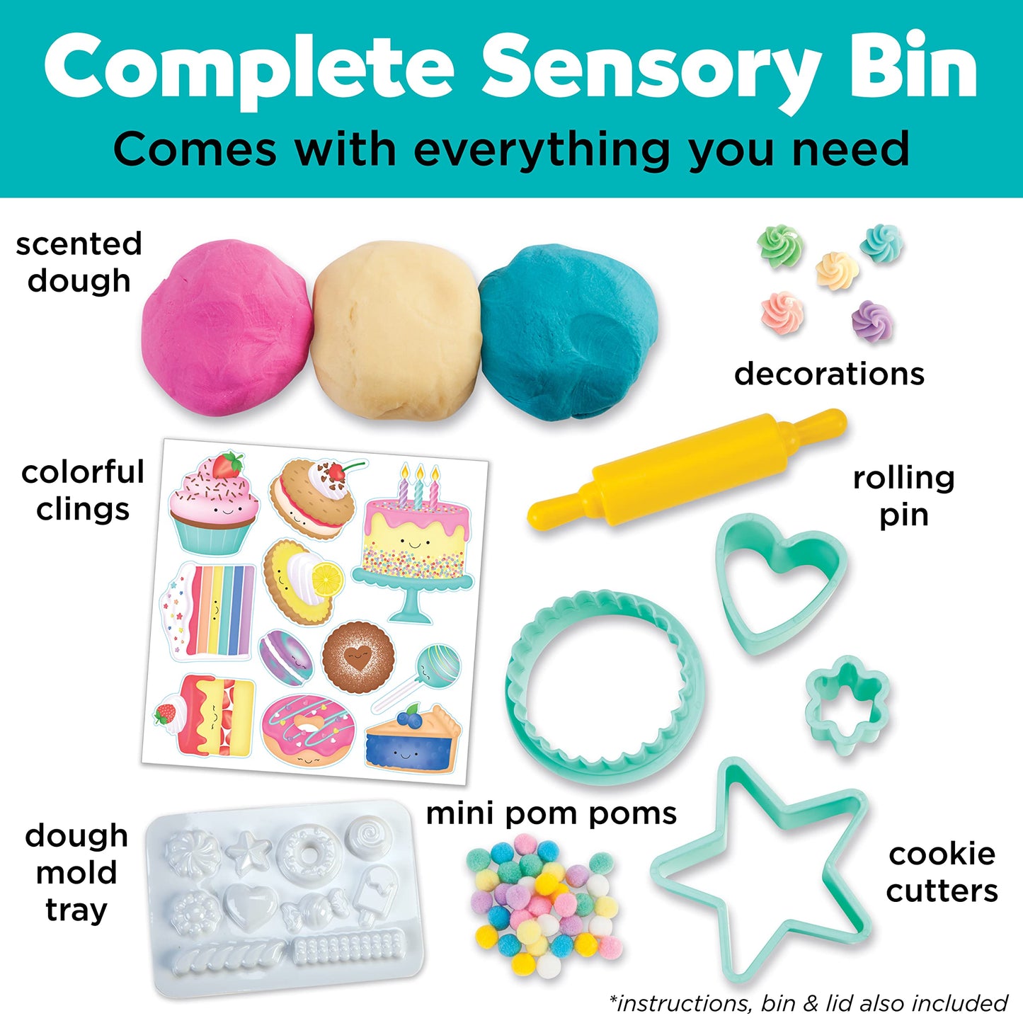 Creativity for Kids Sensory Bin: Bake Shop - Pretend Play Kindergarten Learning Activities, Sensory Toys for Kids Ages 3-4+, Tod