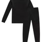 Boys Girls Kids Jammiess Solid Colors 2 Piece Jammies Set Cotton Black Size 14