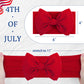 Oneninedream Patriotic 4Th Of July Hair Accessories For Baby Girls: Toddler Headband With American Flag Bow, White Stars In Red,
