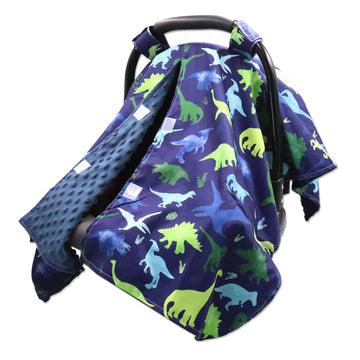Tanofar Car Seat Cover Baby, Carseat Covers Baby Boy Girl, Peekaboo Opening Infant Car Seat Cover For Winter, Warm & Cozy, Blue