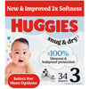 Huggies Size 3 Diapers, Snug & Dry Baby Diapers, Size 3 (16-28 Lbs), 34 Count, Packaging May Vary