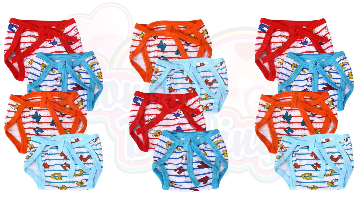 MomS Darling Cotton Nappies For New Born Baby 06 Months (Pack Of 6) | Cotton Baby Langot | Soft, Washable & Reusable Cloth Dia