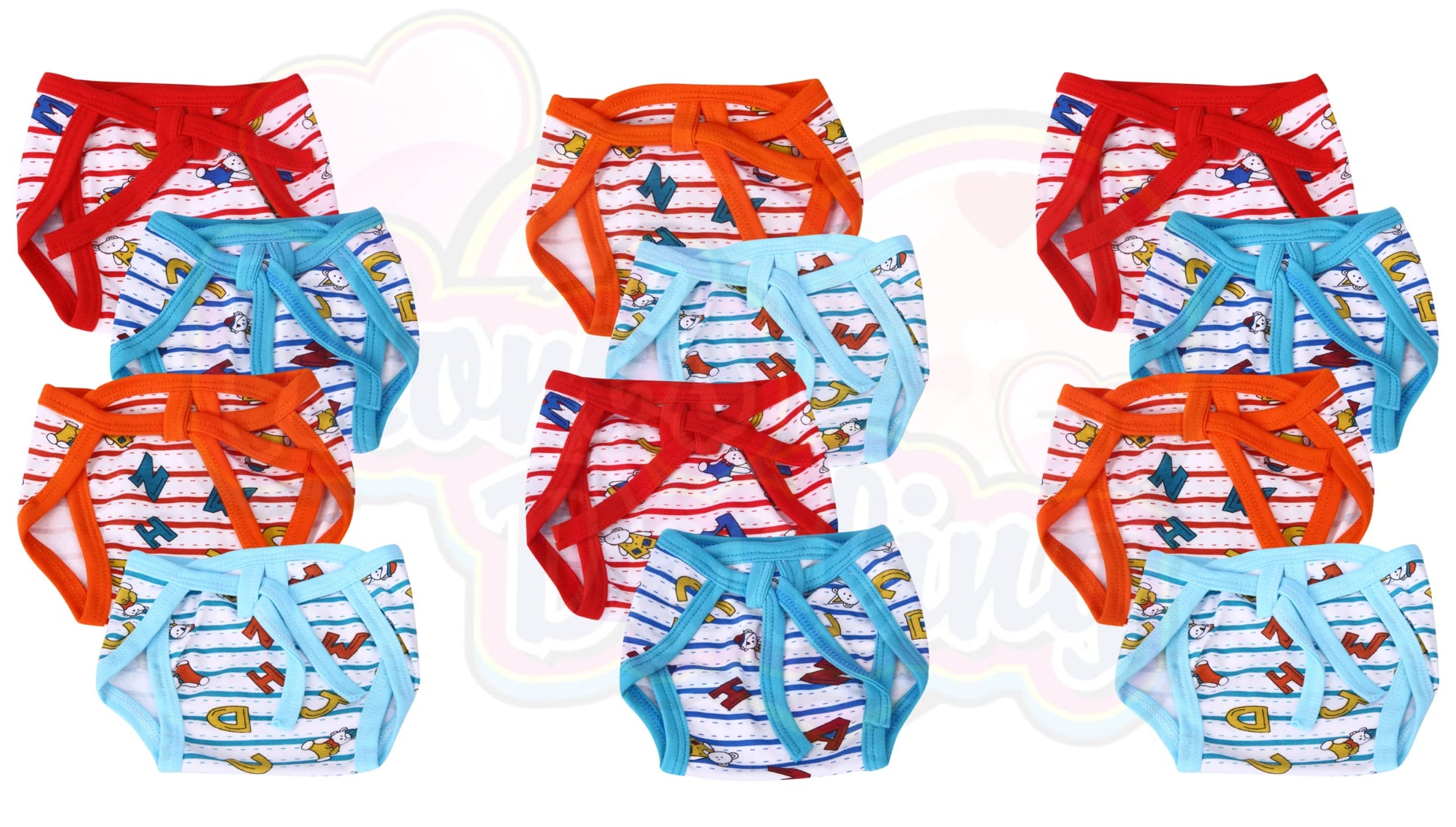 MomS Darling Cotton Nappies For New Born Baby 06 Months (Pack Of 12) | Cotton Baby Langot | Soft, Washable & Reusable Cloth Di