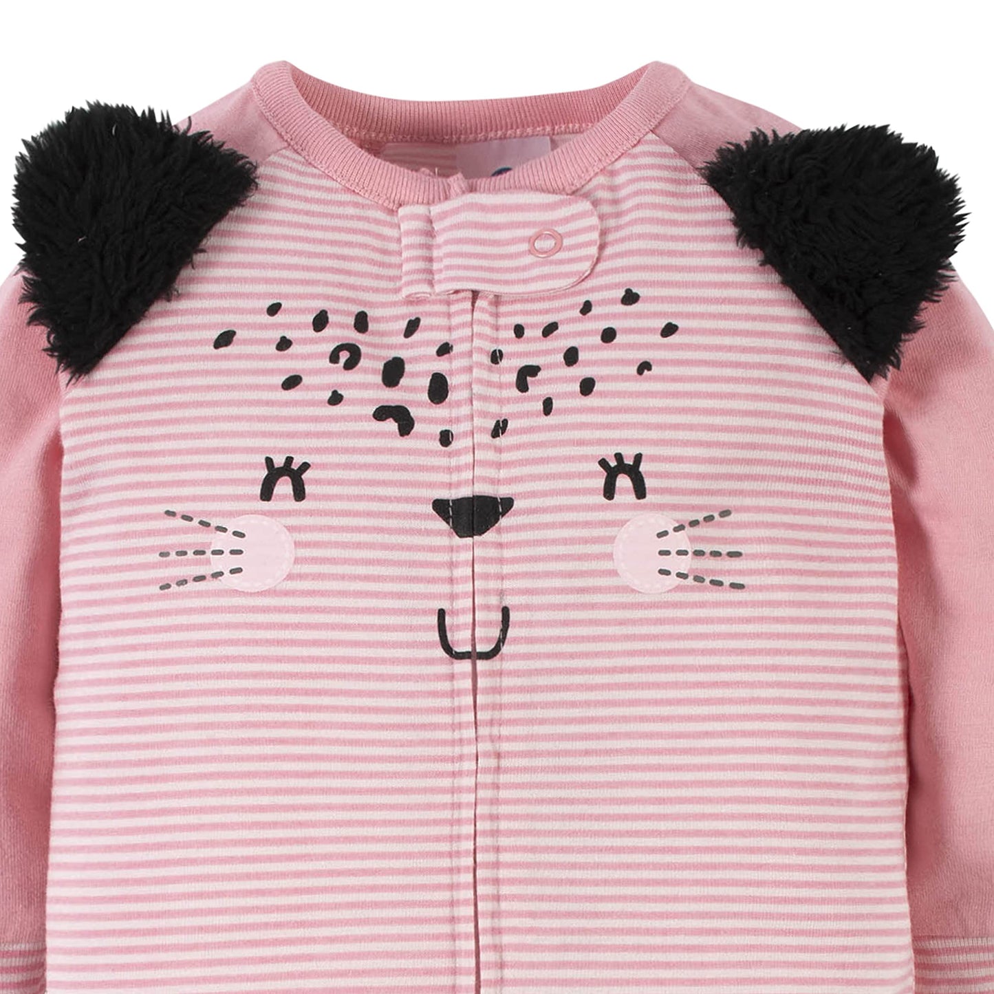 Gerber Baby Girls 2-Pack Sleep 'N Play Leopard Pink 3-6 Months