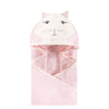 Hudson Baby Unisex Baby Cotton Animal Face Hooded Towel, Kitty, One Size