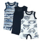 Honestbaby Multipack Short Romper Sets And Dresses 100% Organic Cotton For Infant Baby And Toddler Boys, Girls, Unisex, 3-Pack I