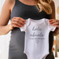 Hola Abuela Spanish Pregnancy Announcement Infant Bodysuit For Grandma - Abuelito Gift For New Baby Reveal! (White)