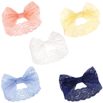 Hudson Baby Unisex Cotton And Synthetic Headbands, Periwinkle Yellow, 0-24 Months