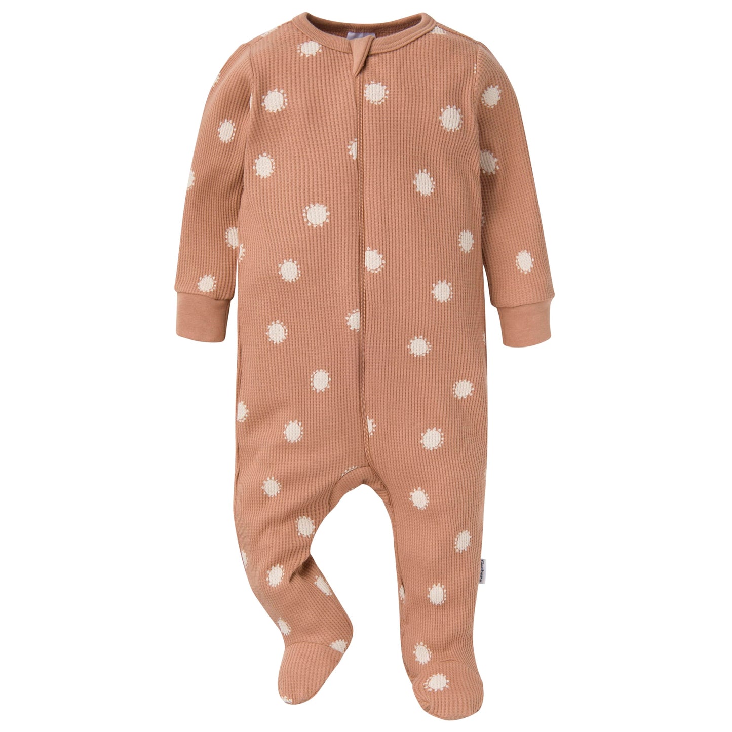 Gerber Baby Unisex 2-Pack 2-Way Zip Thermal Footed Sleep 'N Play, Buffalo, Newborn