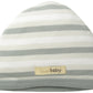 Lovedbaby baby girls Organic Cotton infant and toddler hats, Seafoam Stripe, 6-12 Months US