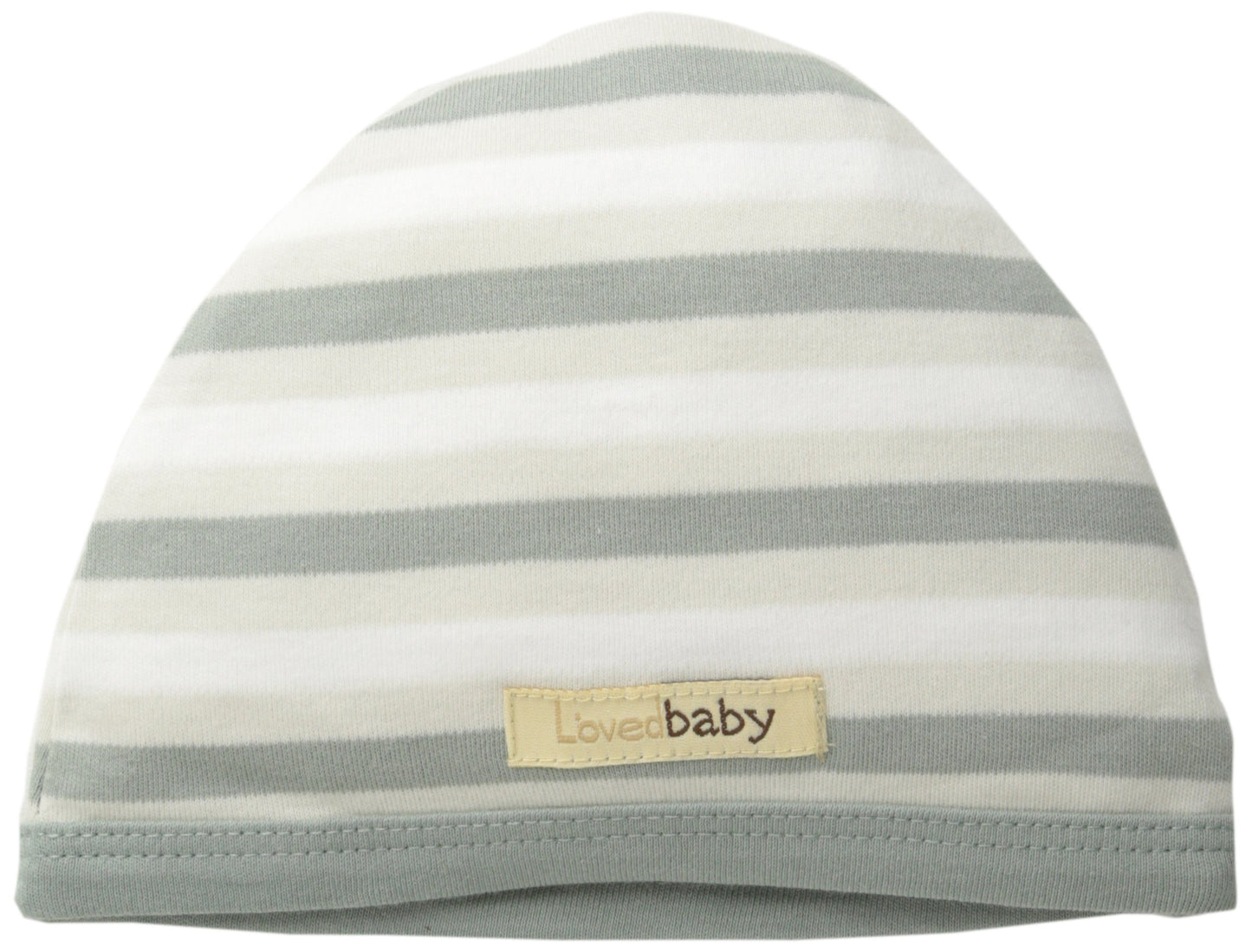 Lovedbaby baby girls Organic Cotton infant and toddler hats, Seafoam Stripe, 6-12 Months US