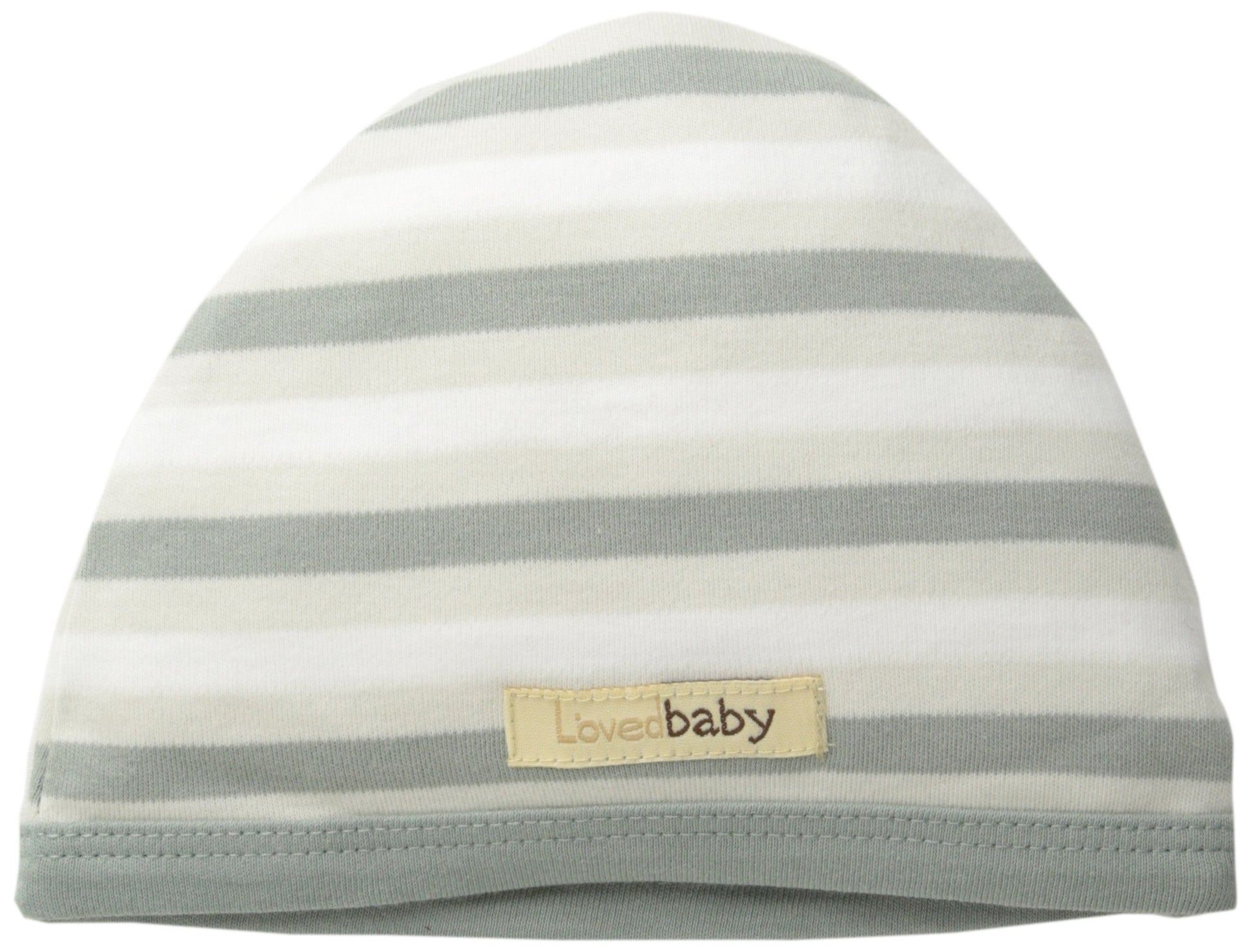 Lovedbaby baby girls Organic Cotton infant and toddler hats, Seafoam Stripe, 6-12 Months US