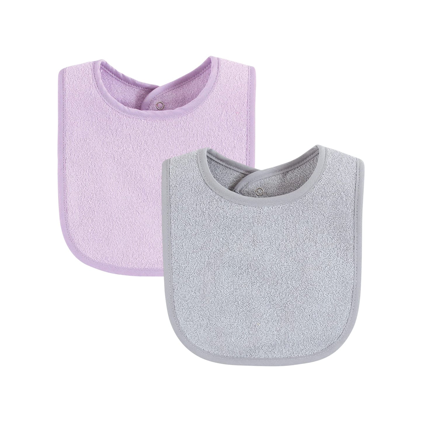 Hudson Baby Unisex Baby Drooler Bib With Waterproof Lining, Pink Mint, One Size