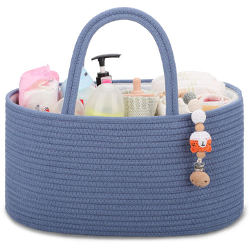 Comse Baby Diaper Caddy, Diaper Basket, Baby Car Organizer, Diaper Change Organizer, Gift Baskets Empty, Portable Basket With Di