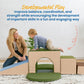 Ecr4Kids Softzone Single Tunnel Maze, Toddler Playset, Earthtone, 6-Piece