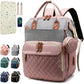 SHITIESHOU Diaper Bag Backpack Baby Bag, Baby Girl Boy Diaper Bag for Dad Mom with Pad, 16 Pockets, Pacifier Case, Large Diaper 