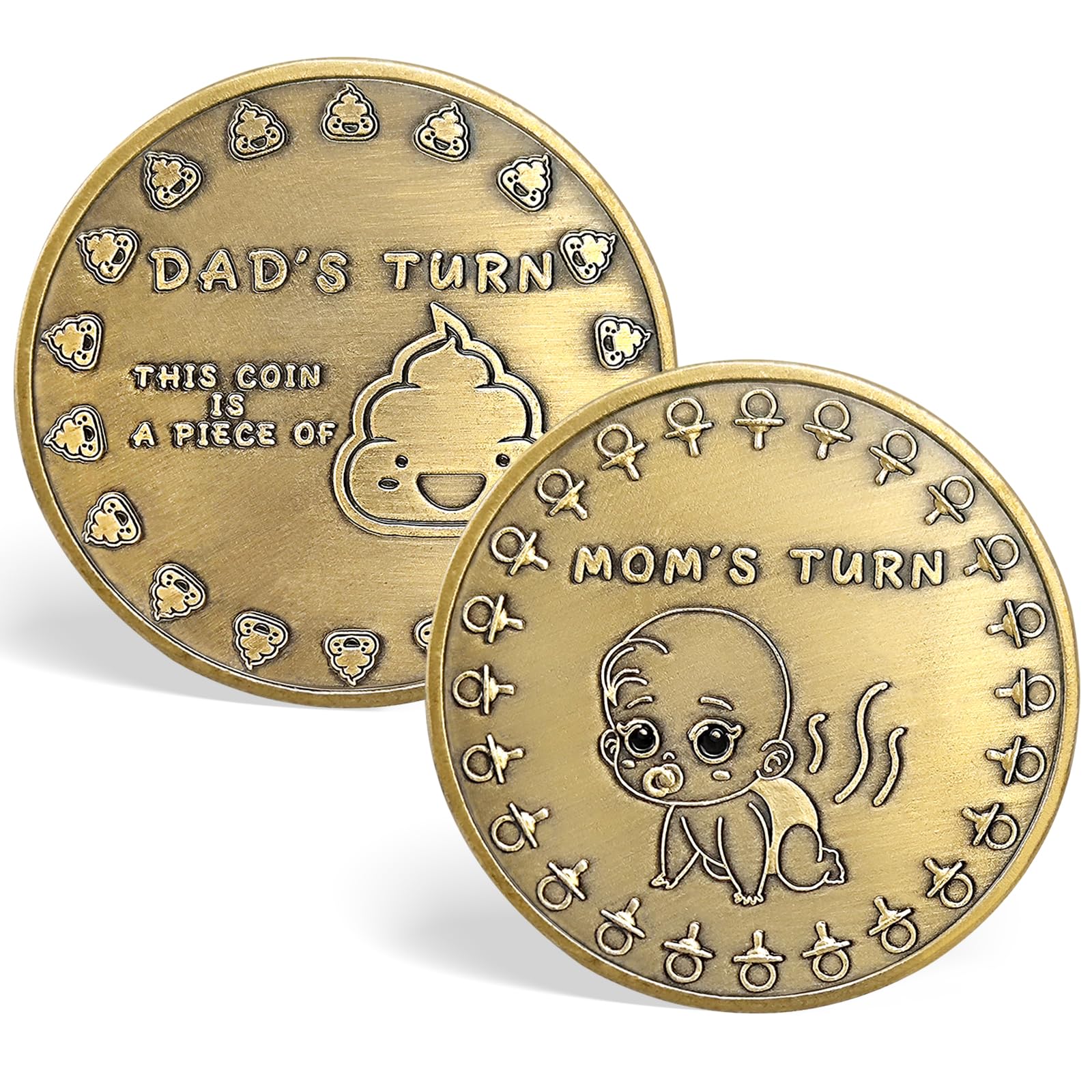 New Parent Decision Coin Funny Pregnancy Gifts For First Time Moms Dads Cute New Parents Gift For Couples Mommy Daddy Women Men