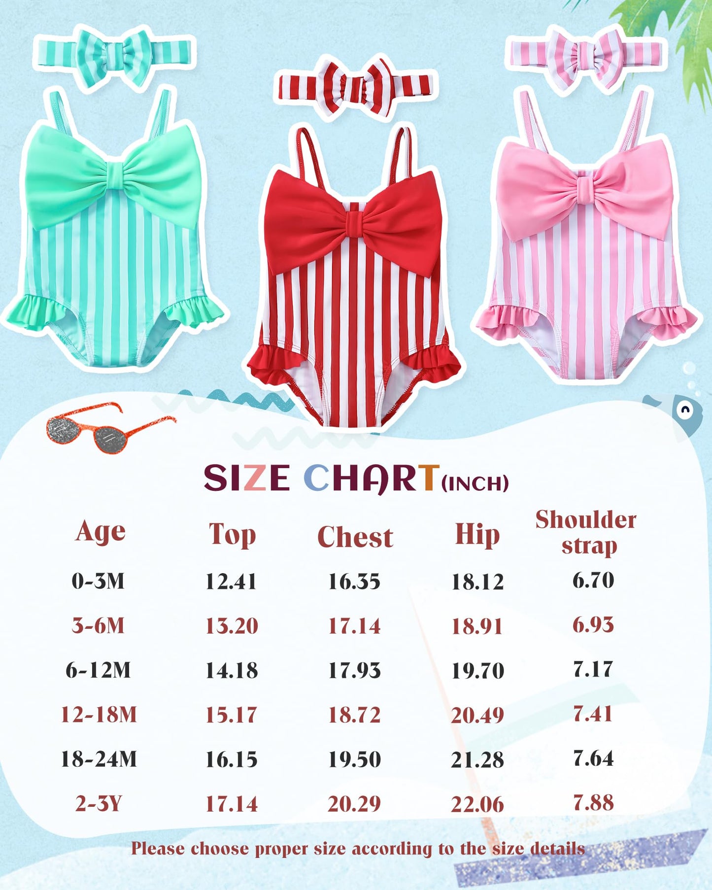 Mioglrie Toddler Baby 3T Swimsuit Girl 4T Bathing Suit Girls One Piece Swimwear Pink Ruffle Stripe Summer Beach Swim Suit