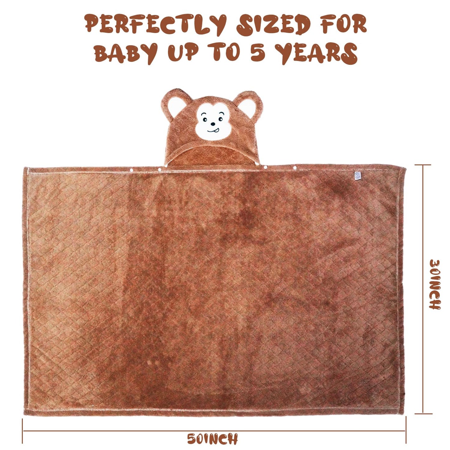 Toddler Bath Towel Hooded Kids Towels Bath Toddler Towels For Boy Girl 0-5 Years, 2-Pack Soft & Absorbent Kids Hooded Bath Towel