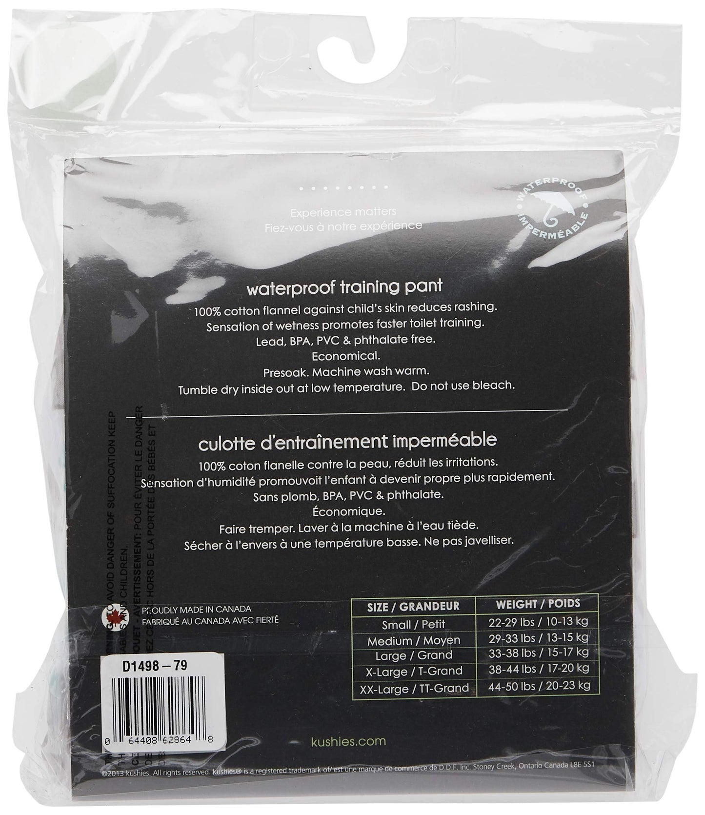 Kushies Baby Waterproof Training Pant (38-44 Pounds), White Elephants, X-Large